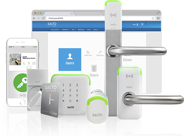 Salto ProAccess Space on-premise access control system with electronic locks and management software