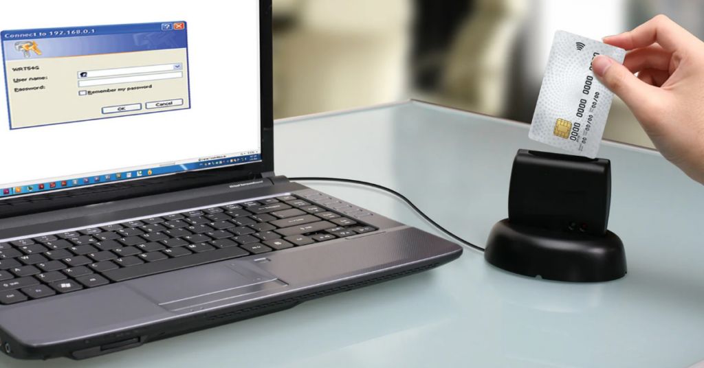 Smart card authentication at a desktop workstation using a USB card reader