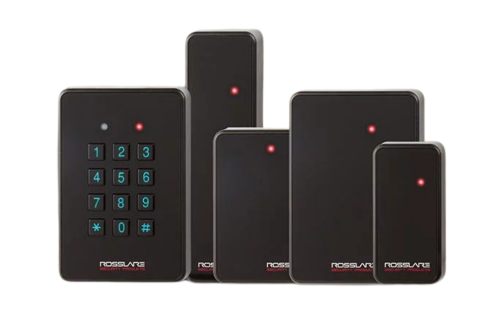 Rosslare access control readers including RFID readers and keypad reader for professional access control systems